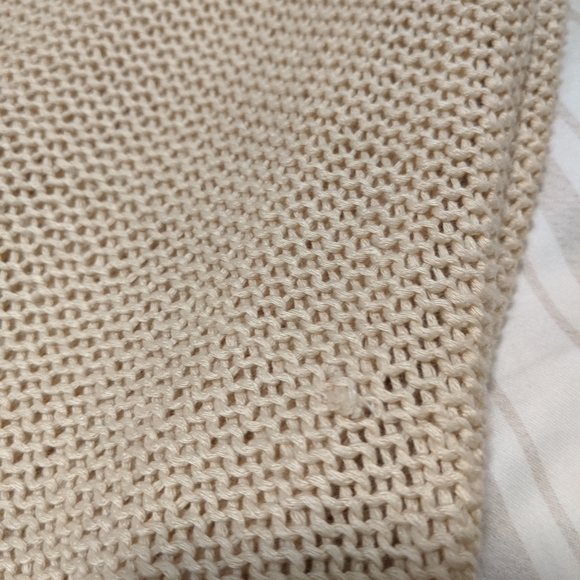 Knitted Cream Open Cardigan - Picture 5 of 5